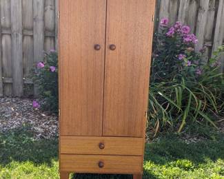 BUY IT NOW:  Danish Modern Teak Jewelry Cabinet by Fbj Mobler of Denmark. Good Condition. Asking $200 or OBO.
