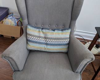 BUY IT NOW:  2 IKEA STRANDMON Gray Wing Chairs. Asking $100 or OBO for pair.