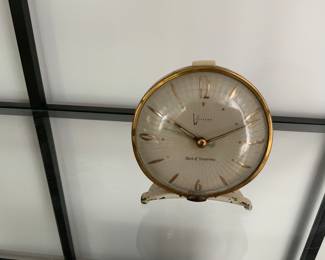Vintage MCM WestClok Gold and White Alarm Clock.  Asking $8