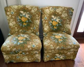BUY IT NOW: 2 Vintage living room chairs. Are comfortable and ca slipcover. Asking $50 or OBO.