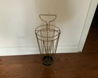 BUY IT NOW:  Vintage Brass MCM Umbrella stand.  Asking $8.