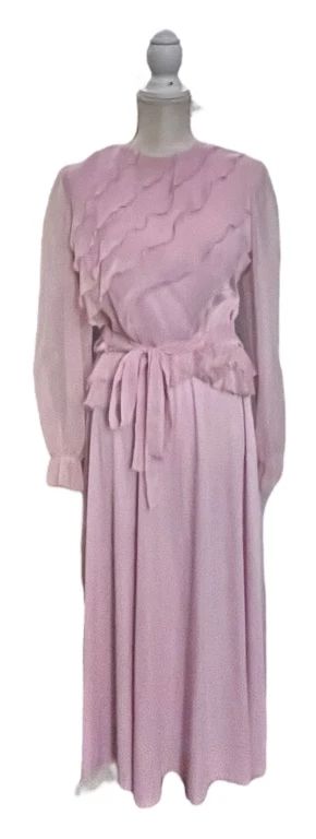 Beautiful 1980s Pink Chiffon Dress