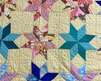 Hand Pieced Quilted Star Quilt