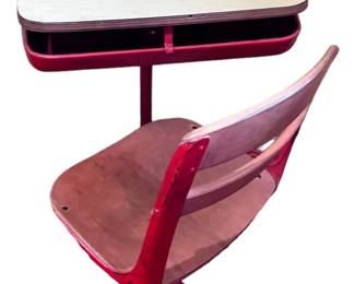 Vintage Childs School Desk  Chair
