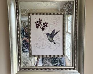 Hummingbird Mirror Art, 21" x 25"