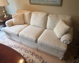 Lovely Ivory 7' Sofa by Thomasville