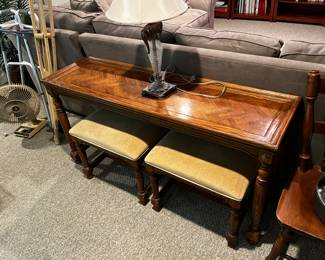 Long Sofa Table with Two Bench Seats