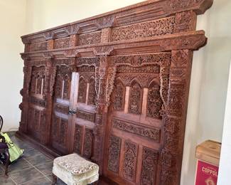 Beautifully Hand Carved Indonesian Temple Wall.