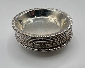 1940s Sterling Silver Rope Rim Butter Dish
Set of 7
1 of 2
