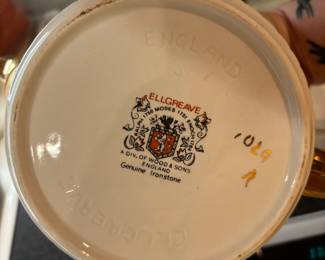 Ellgrave Ironstone Gold Trim & Blue Flower Pattern Teapot - 1029
