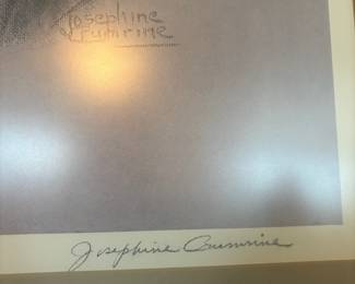 Framed & Matted Print of Husky Head by Josephine Crumrine