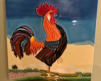 Rooster Themed Wall Plaque