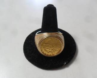 Men's Gold coin ring
