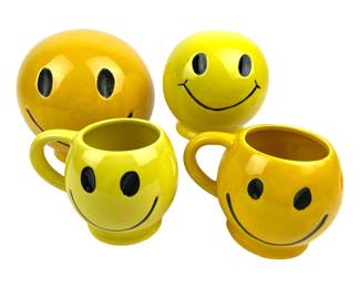 McCoy Pottery Smiley Face Mugs & Cookie Jars