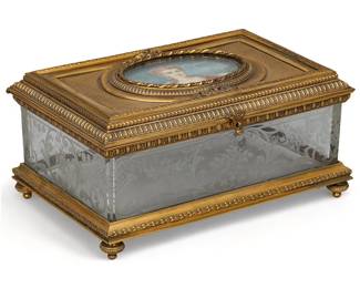Victorian French jewelry table box 