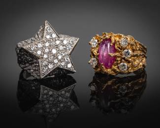 The Elvis Rings - Personally gifted to Vikki Carr by Elvis Presley backstage after one of her Las Vegas performances at The Tropicana Hotel in the 1970s.