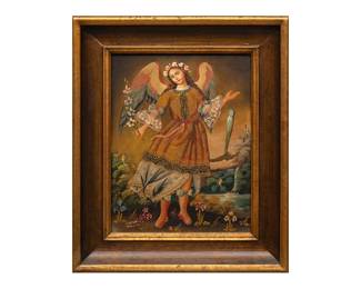  E. Yanabria, Archangel St Raphael, oil