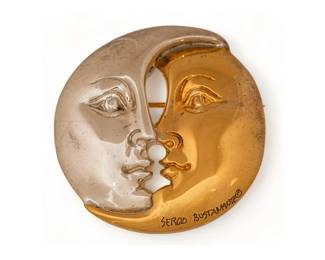  Sergio Bustamante Sterling Silver Moonface Pendant