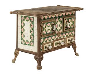 Antique Belgian Tiled Stove