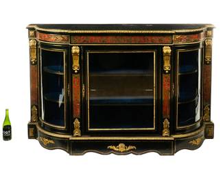 Victorian ebonized boulle credenza, by WM Johnson Son