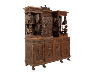 Heavily Carved Renaissance Style Server
