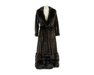 A.J. Lipsey Beverly Hills, California, full length mahogany mink princess coat