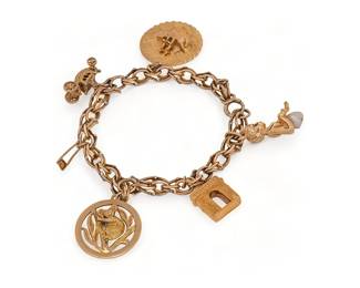 14K Gold Charm Bracelet