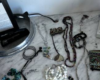 Jewelry hand made USA - all one of a kind - seller is a jewelry designer 
Sterling silver . No gold . 