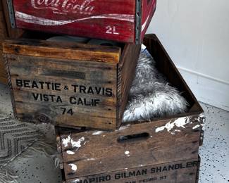 Vintage wood  boxes all sizes and shapes 