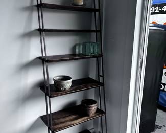 Shelving unit - rustic wood and metal 
One of a kind 