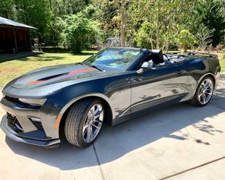 BID ITEM. SUGGESTED BID $38,000. 2017 CONVERTIBLE SS CAMARO. JUST UNDER 16,000 miles 
