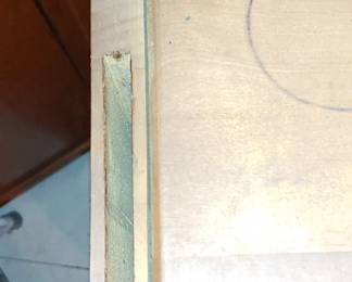 Nice butcher block cabinet with slide out cutting boards one side for knives one side for utensils opens up has nice storage and storage racks on the inside of the doors