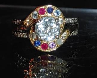 The Bradford Exchange Real Love Of Family Genuine Birthstone Ring
Size 7.5  