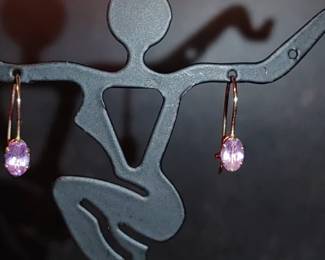 Vintage 10kt Gold Amethyst
Earrings