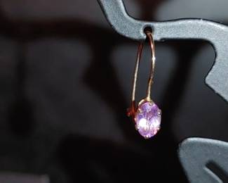 Vintage 10kt Gold Amethyst
Earrings