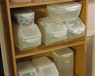 Heavy duty plastic canisters with lids