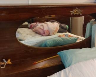 King bookcase bed with new very nice mattress