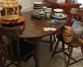 Kitchen table and four chairs