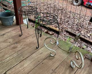 Wrought iron plant stands