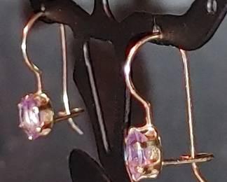 Vintage 10kt Gold Amethyst
Earrings