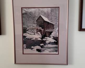 Grist Mill photographic print (likely Glade Creek, Danese, WV) 19" x 16"