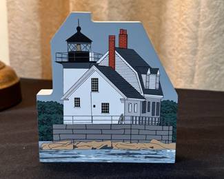 Hometowne wooden decoration Rockland Breakwater Lighthouse Rockland, Maine 5"H