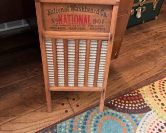 National Washborad Co aluminum washboard, top has a split 24" x 12"