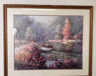 Garden bridge print by Tan Chun 32" x 39"