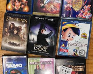 DVD movies, Disney Movies, Star Wars, Pirates of Caribbean, Lord of the Rings
