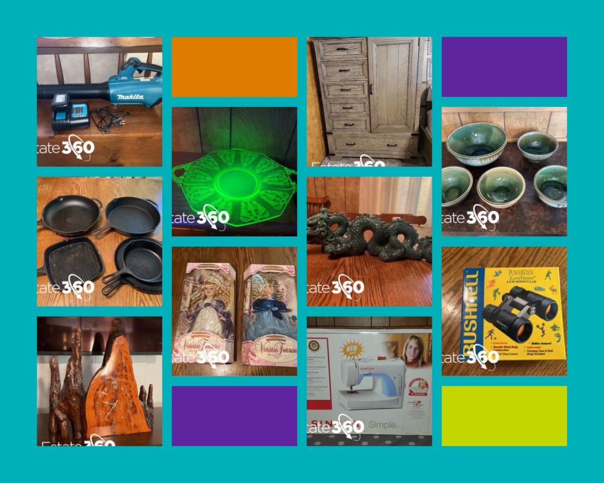 White Brown Clean Grid Interior Design Photo Collage