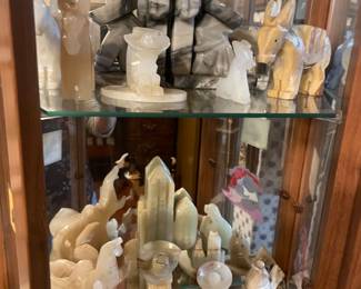 Vintage Marble Onyx Statues