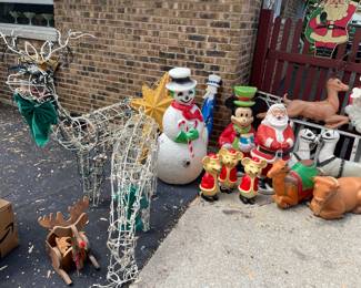 Vintage Christmas Deer & Blow Molds