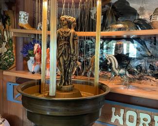 Vintage Greek Goddess Oil Lamp