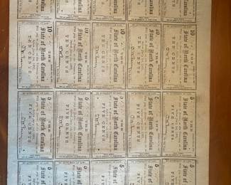 1866 NC 10¢ & 5¢ uncut sheet